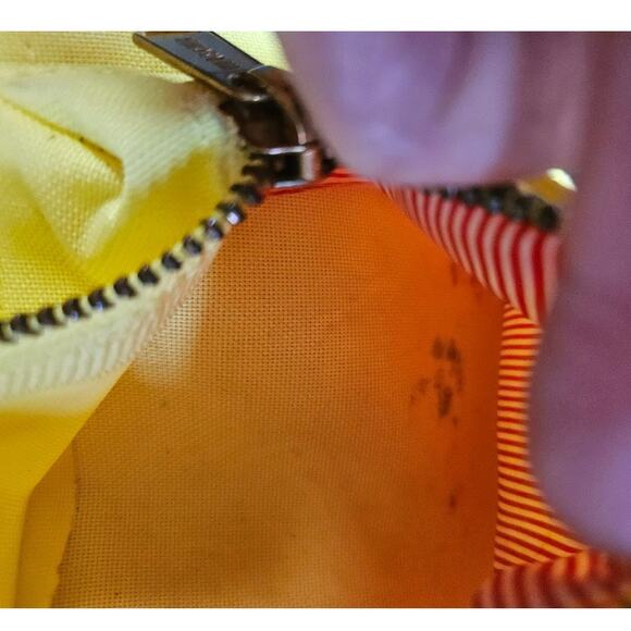 Herschel Backpack Brite Yellow Gold zippers Crosshatch Mini adjust straps   Read - Picture 10 of 10